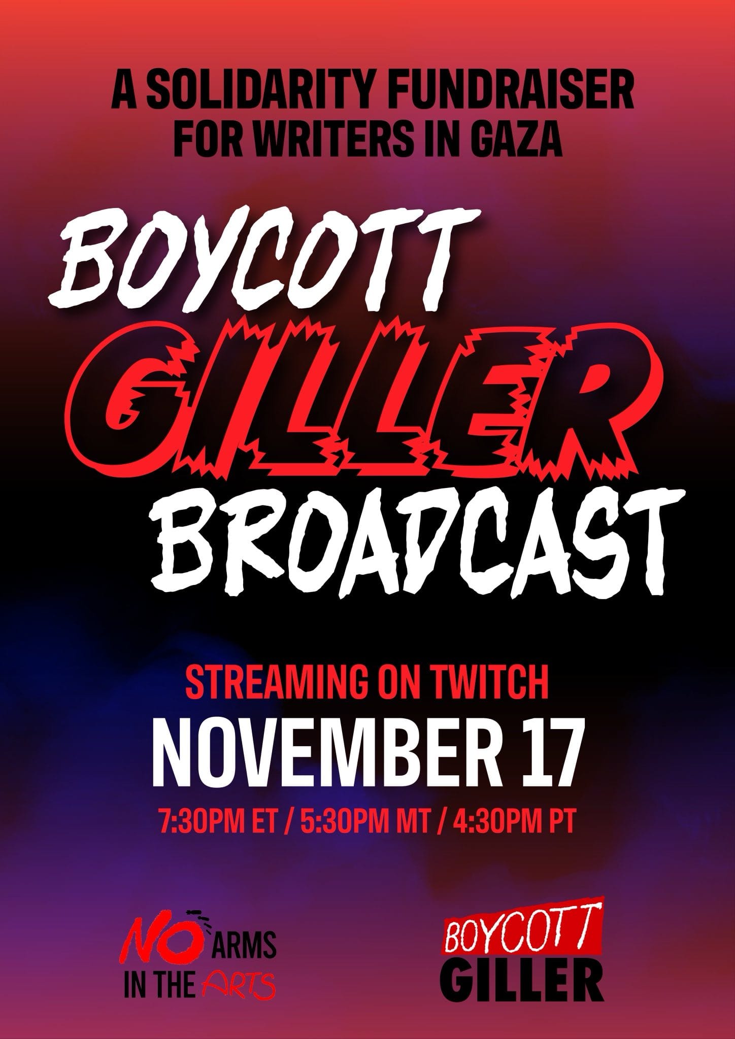 Boycott Giller Broadcast November 17th